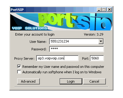 Portsip konfigurasyonu